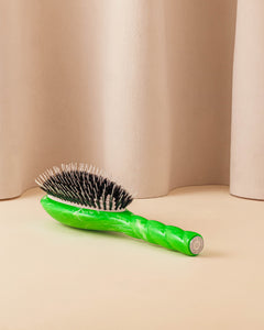 Roseanna x La Bonne Brosse N.02 La Brosse Démêlante & Soin l'Indispensable Tie & Dye Vert